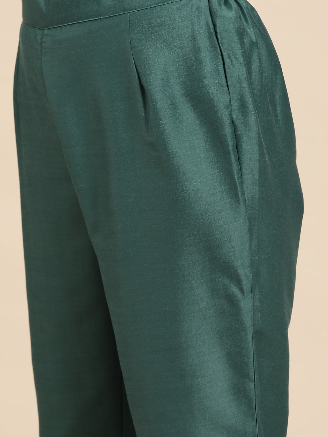 Sangria Ethnic Motifs Printed Straight Kurta with Trousers - Distacart