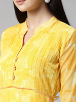 Thumbnail for Souchii Yellow Floral Chiffon Midi Dress - Distacart