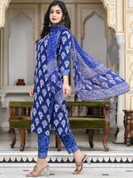 Thumbnail for Kalini Ethnic Motifs Printed Regular Kurta With Trousers & Dupatta - Distacart