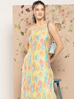 Thumbnail for HERE&NOW Abstract Printed Straight Kurta with Solid Palazzos - Distacart
