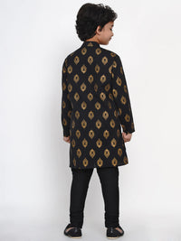 Thumbnail for NOZ2TOZ Black Kurta Pyjama Set for Boys - Distacart