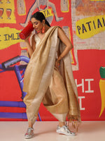 Thumbnail for Tikhi Imli Sequinned Jute Silk Saree - Distacart