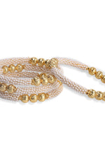 Thumbnail for Gold-Plated Alloy Pearl With Gold Studs Bangles - The Pari - Distacart