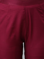 Thumbnail for Khushal K Women Ethnic Motifs Embroidered Kurta with Trousers - Distacart