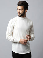 Thumbnail for Even Apparels White Color Pure Cotton Men's Kurta With Side Placket (MMS135) - Distacart