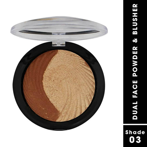 Fashion Colour Dual Face Powder and Blusher-Shade 03 (Dusky Shade) - Distacart