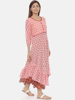 Thumbnail for Souchii Brown Printed Maxi Dress - Distacart