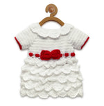 Thumbnail for Chutput Kids Cinderella Design Solid Wool Frock - White - Distacart