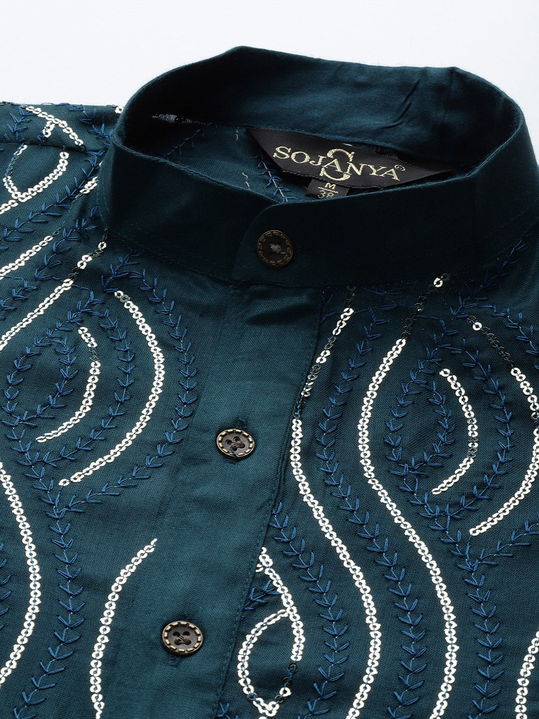 Sojanya Men Quirky Embroidered Sequinned Kurta - Distacart