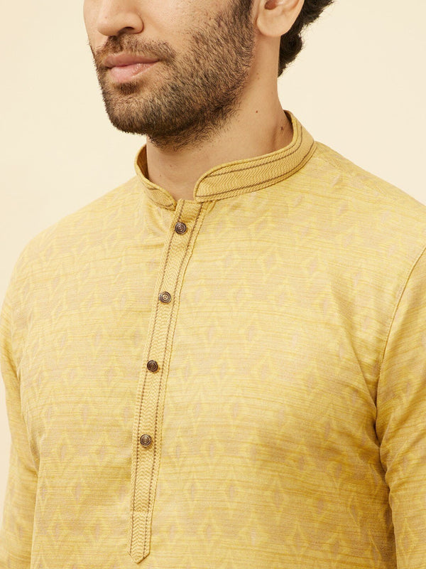 Manyavar Ethnic Motifs Woven Design Regular Kurta with Pyjamas - Distacart