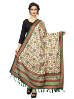 Thumbnail for Vamika Green Printed Khadi Bhagalpuri Dupatta