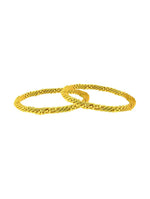 Thumbnail for Gold-Plated Alloy Golden Wire Design Bangle Set - The Pari - Distacart