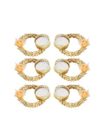 Thumbnail for Tied Ribbons Set Of 6 Multicoloured Decoartive Artificial Flower Tealight Candle Holder - Distacart