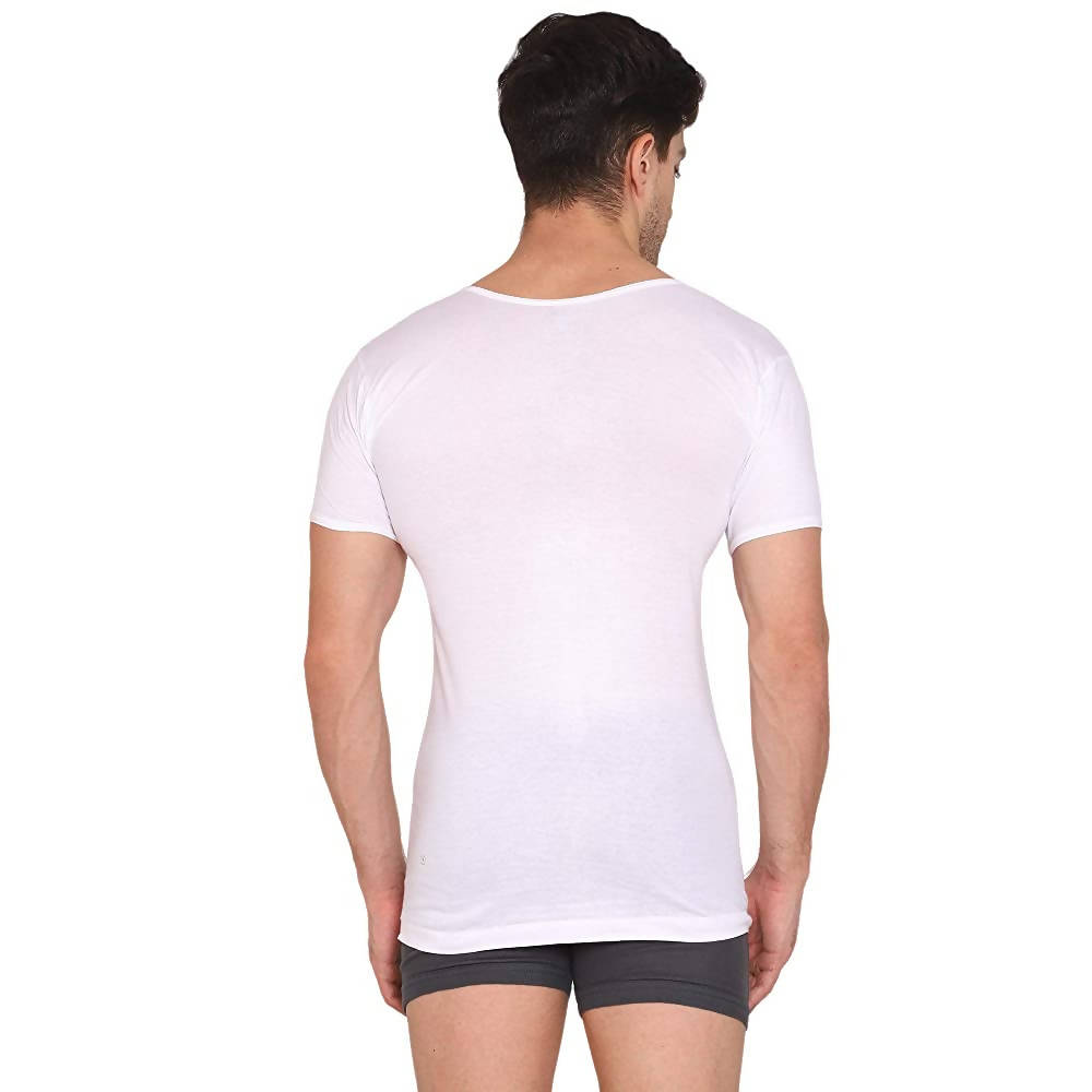 Vip Bonus Men's Half Sleeves Cotton Vest - Pack of 2