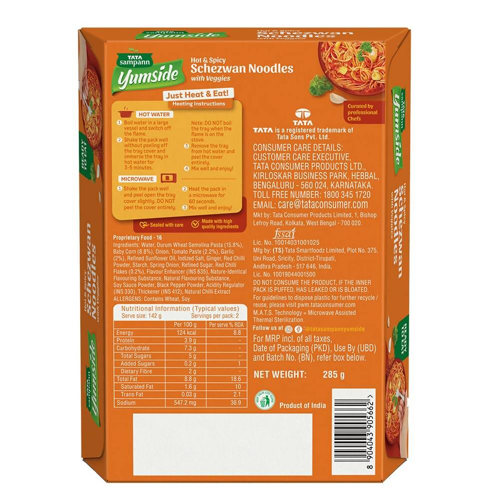 Tata Sampann Yumside Instant Schezwan Veg Noodles - Distacart