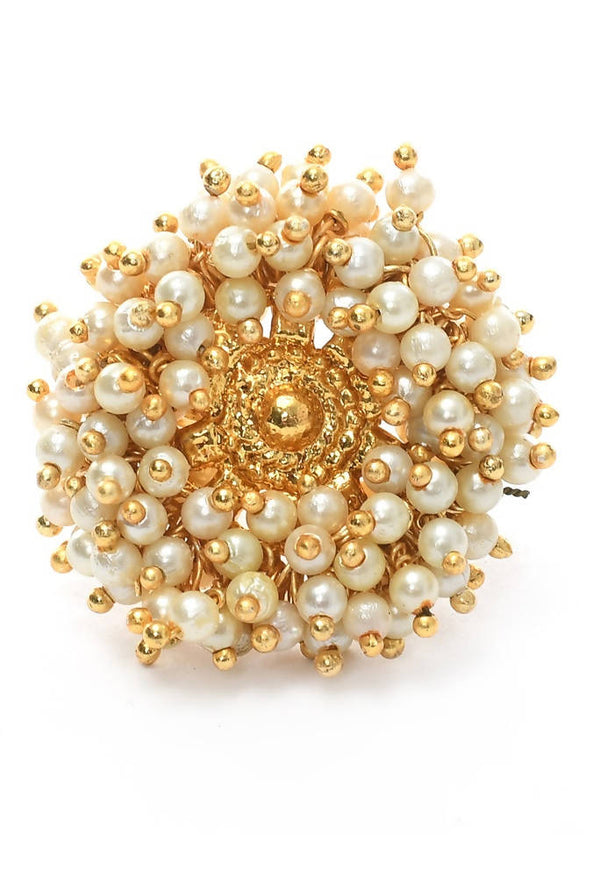 Mominos Fashion Gold-Plated with Pearls Ring