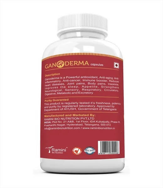 Ramini Bio Nutrition Ganoderma 400mg Veg Capsules - Distacart