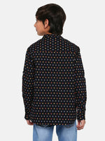 Thumbnail for Manet Ethnic Full Sleeves Multi Clour Shirt - Black - Distacart