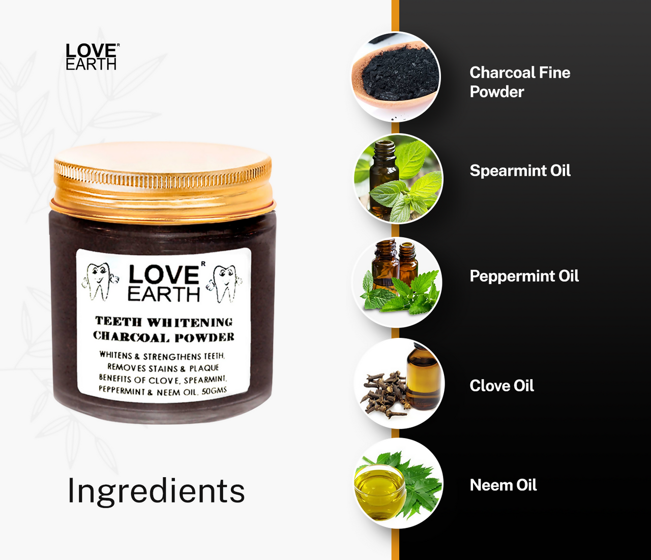Love Earth Teeth Whitening Charcoal Powder - Distacart
