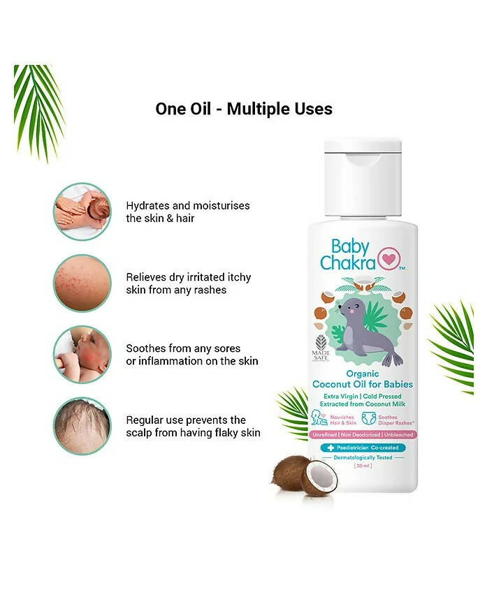 BabyChakra Massage Oil Hair Oil & Coconut Oil Combo - Distacart