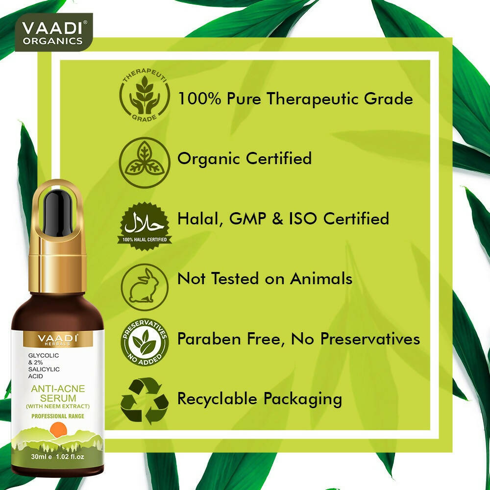 Vaadi Herbals Anti-Acne Serum With Glycolic & 2% Salicylic Acid - Distacart