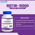 Thumbnail for Healthvit Biotino-10000 Tablets - Distacart