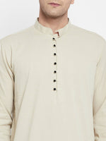 Thumbnail for Even Apparels Pure Cotton Men's Kurta in Green Color With Band Collar - Distacart
