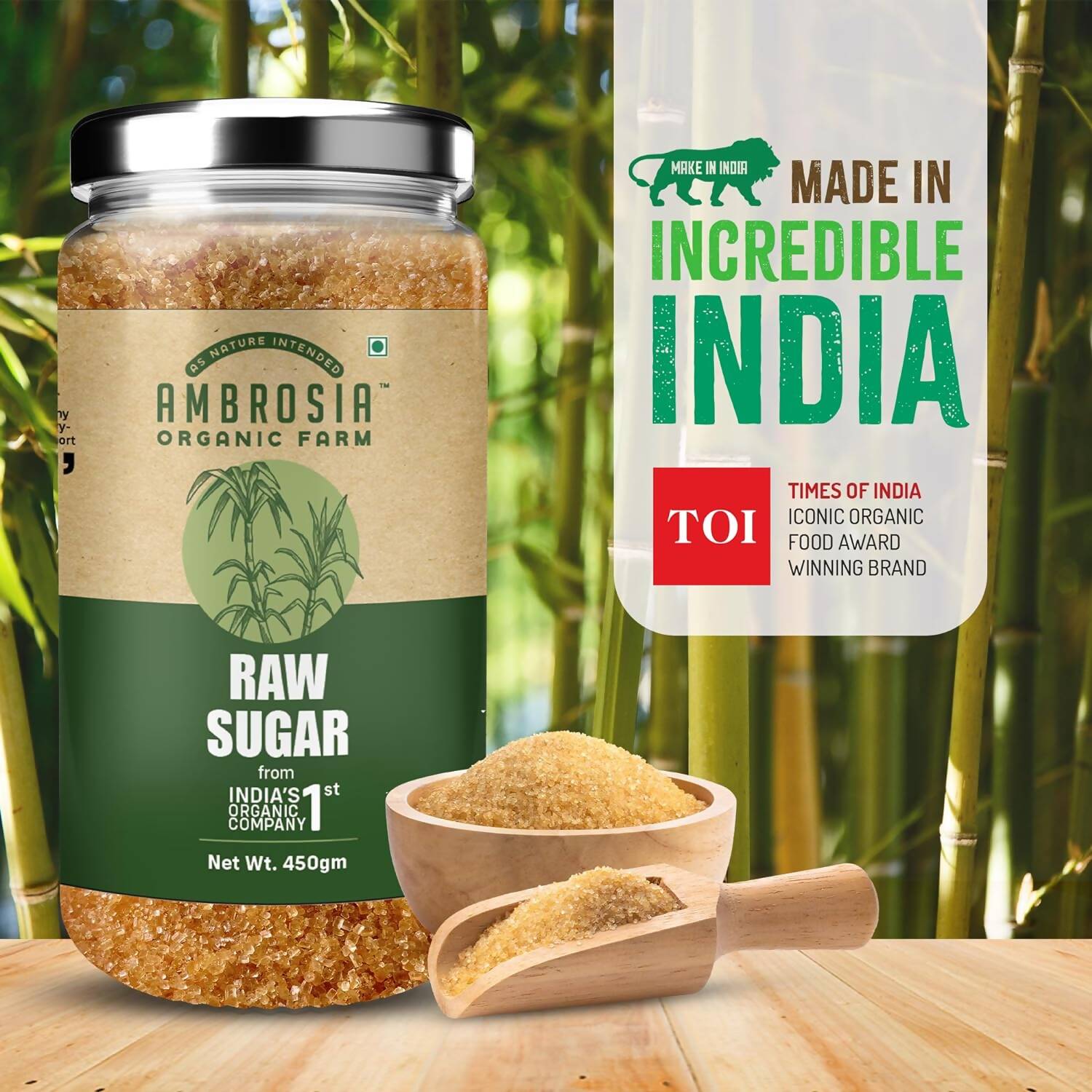 Ambrosia Organic Farm Raw Sugar - Distacart