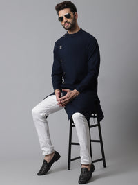 Thumbnail for Even Apparels Blue Sherwani Kurta With Asymetrical Cut - Distacart