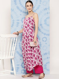 Thumbnail for InWeave Women's Pink Fuchsia Japanese Art Strappy Set - Distacart