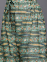 Thumbnail for Biba Women Green Ethnic Motifs Printed Pure Cotton Kurta with Palazzos & With Dupatta - Distacart