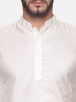 Thumbnail for Sethukrishna Men White Solid Kurta with Dhoti Pants - Distacart