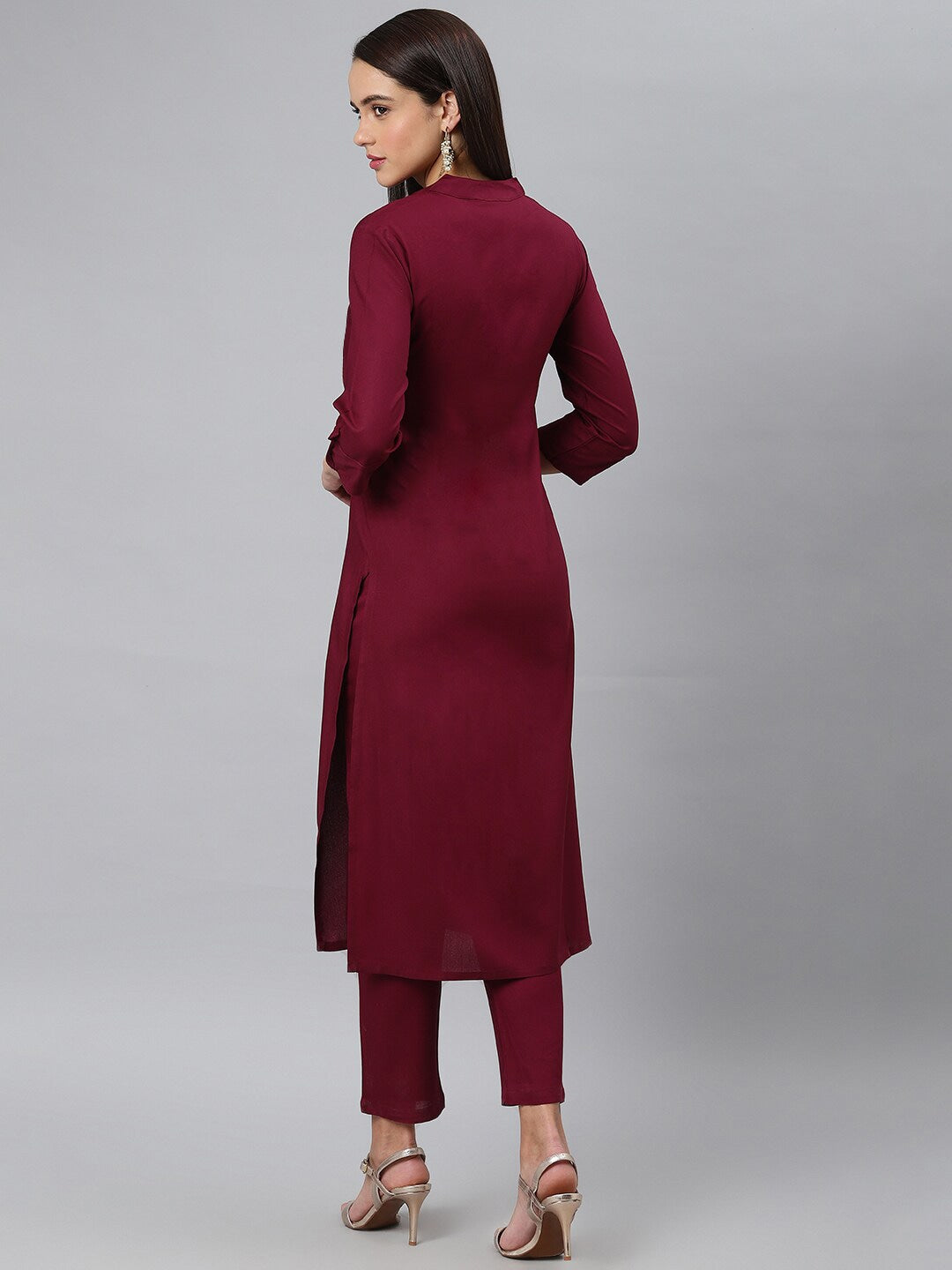 Khushal K Women Ethnic Motifs Embroidered Kurta with Trousers - Distacart