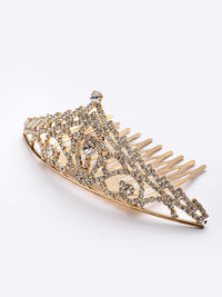 Thumbnail for Panash Gold-Toned & White Embellished Comb Pin - Distacart