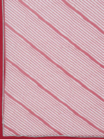 Thumbnail for Biba Women Pink Striped Sequinned Kurta with Palazzos & With Dupatta - Distacart