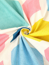 Thumbnail for KLOTTHE Multicoloured Geometric 300 TC Fitted Double Bedsheet with 2 Pillow Covers - Distacart