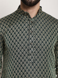 Thumbnail for Sojanya Floral Printed Mandarin Collar Kurta With Churidar - Distacart