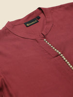 Thumbnail for Khushal K Ethnic Motifs Printed Mandarin Collar Kurta with Trousers & Dupatta - Distacart