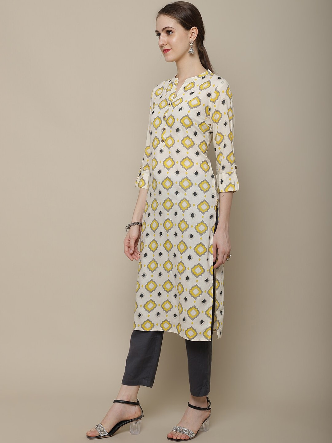 Sangria Printed Cotton Kurta - Distacart