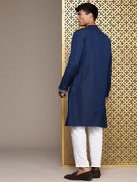 Thumbnail for House of Pataudi Men Jashn Embroidered Mirror Work Kurta - Distacart
