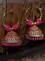 Thumbnail for Gold-Plated Alloy Hoop And Jhumki Earrings - The Pari - Distacart