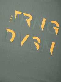 Thumbnail for HRX by Hrithik Roshan Men Olive Green Printed Bio-Wash Training Tshirt - Distacart