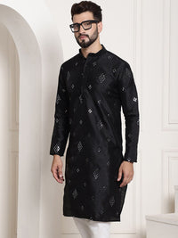 Thumbnail for Sojanya Ethnic Motifs Embroidered Thread Work Kurta - Distacart