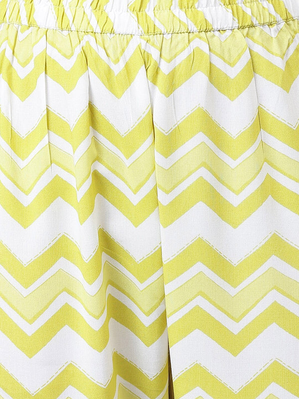 Khushal K Ethnic Motifs Printed Mirror Work Kurta with Palazzos & Dupatta - Distacart