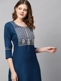 Thumbnail for Kalini Women Blue Kurta with Palazzos & With Dupatta - Distacart
