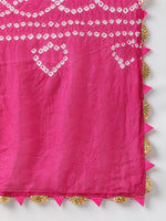 Thumbnail for Khushal K Round Neck Floral Printed Kurta With Palazzos & Dupatta - Distacart