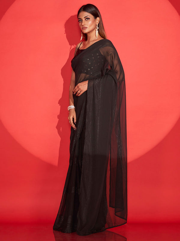 Tikhi Imli Zari Striped Saree - Distacart