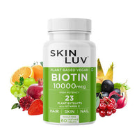Thumbnail for SkinLuv Plant Based Vegan Biotin 10000mcg Sugar Free Veg Tablet - Distacart