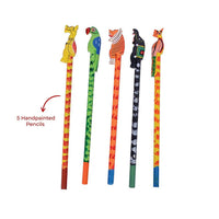 Thumbnail for Desi Toys Handpainted pencils set of 5/Rangeen Kalam PO5 - Distacart