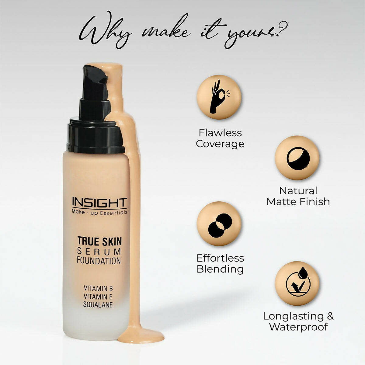 Insight Cosmetics True Skin Serum Foundation - LP05 - Distacart